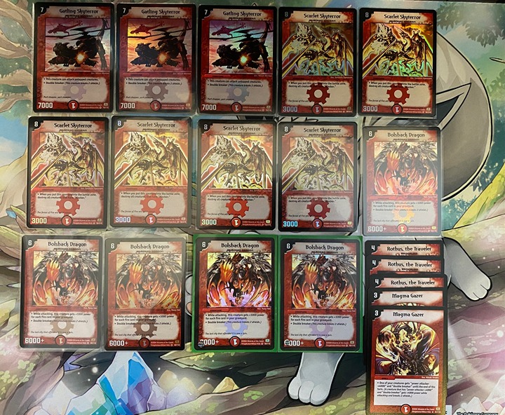 Duel Masters Custom lot Bolshack Dragon/ Scarlet Skyterror +