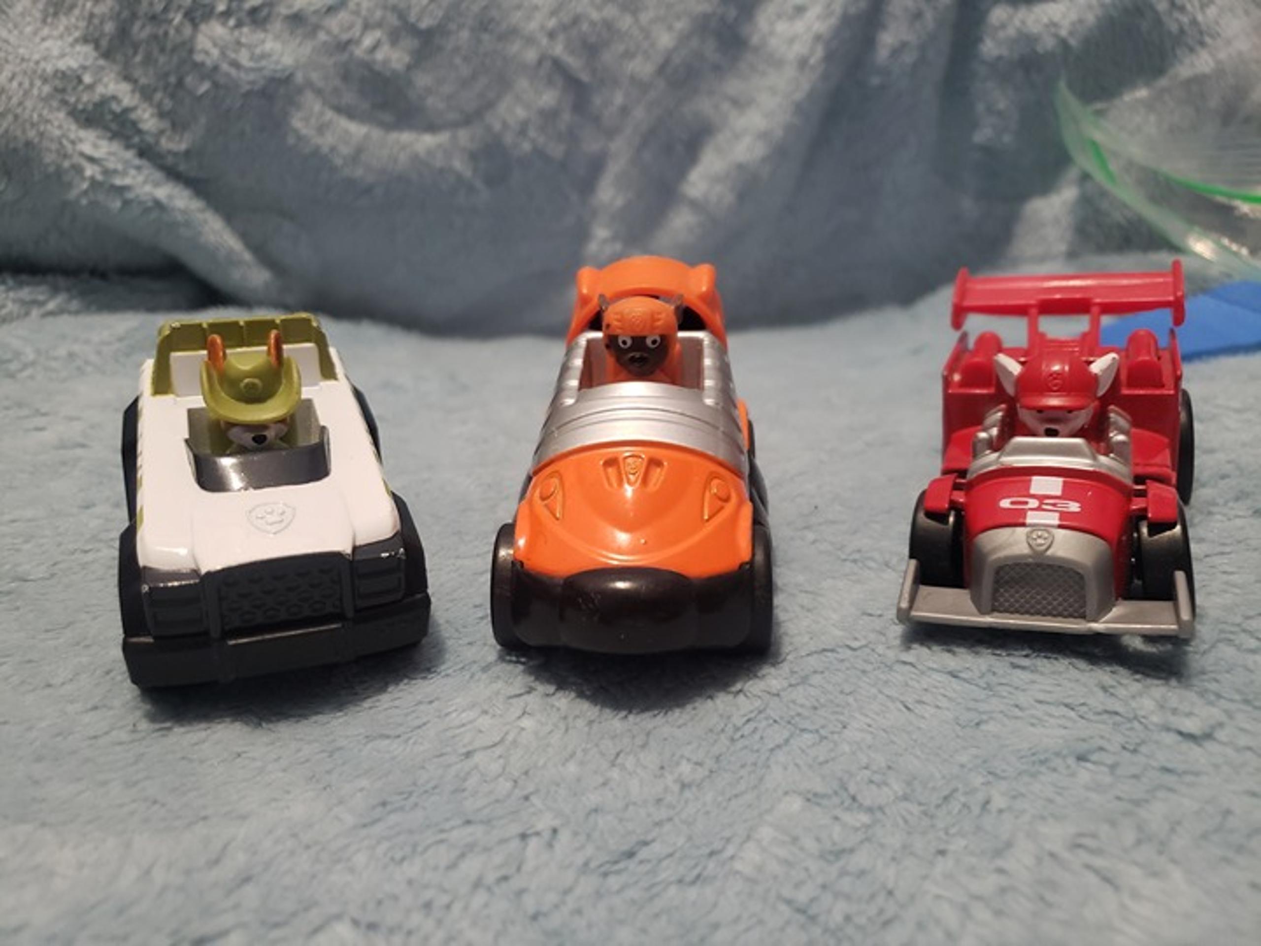 3 Paw Patrol Cars  Marshall The Racer Rescue Deluxe Car & Friends
