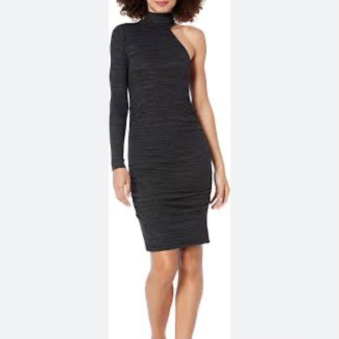 NWT C : Philantropy grey dress assymetric cold shoulder size M