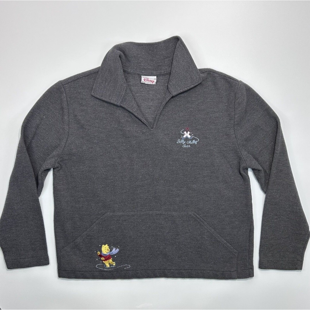 Vintage Disney Winnie The Pooh Womens Size L Embroidered Pullover Sweater