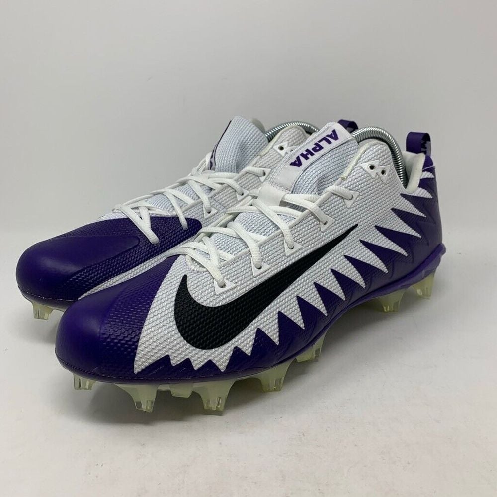 Nike Alpha Menace Low Elite Men's Sz 15 Football Cleats Purple White 922804-106