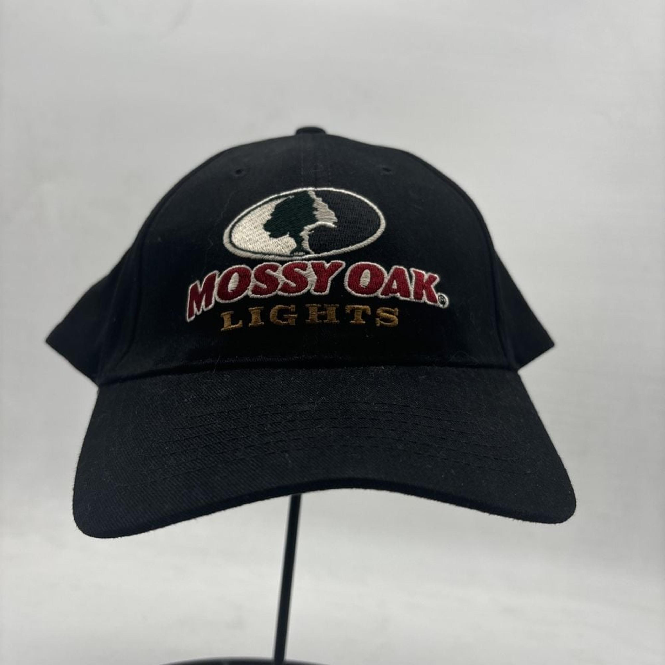 Vintage Browning Mossy Oak Hat Cap Adjustable Embroidered Mens Hunter Black