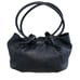 Michael Kors Womens Leather Ring Handle Hobo Handbag Black