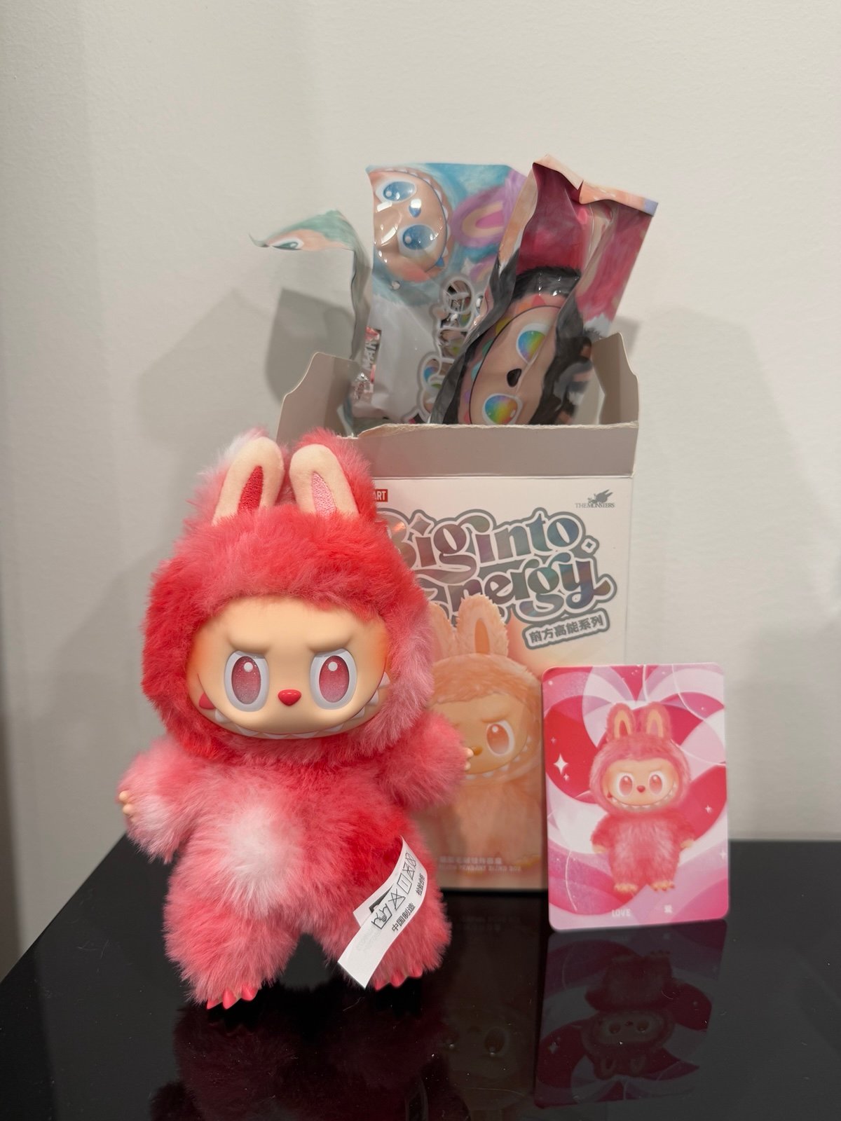 Pop Mart The Monsters Labubu Big into Energy Vinyl Plush Pendant - Love