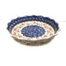 Floral Design Polish Pottery hand crafted and painted scalloped edged pie plate