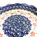 Floral Design Polish Pottery hand crafted and painted scalloped edged pie plate