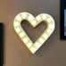 12 Inch Lighted Heart Marquee Light - Large Marquee Hearts With Timer
