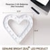 12 Inch Lighted Heart Marquee Light - Large Marquee Hearts With Timer