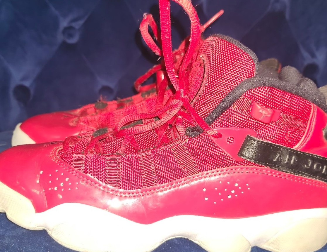 Boys Size 7Y Nike Air Jordan Six Rings Gym Red