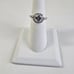 14K Gold Assher Cut Solitaire Halo Ring