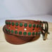 Adoppia Vita Made In Italy 90 Womens Leather Belt 1.5 Wide Brown Brass Buckle