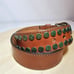 Adoppia Vita Made In Italy 90 Womens Leather Belt 1.5 Wide Brown Brass Buckle
