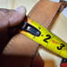 Adoppia Vita Made In Italy 90 Womens Leather Belt 1.5 Wide Brown Brass Buckle
