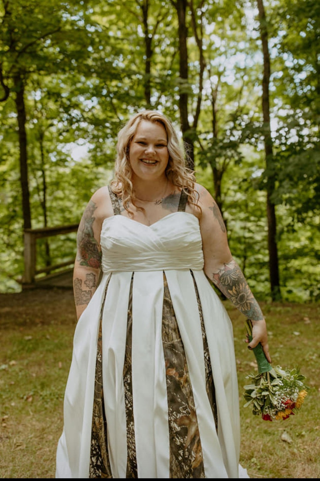 Camouflage wedding dress
