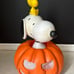 Peanuts Snoopy & Woodstock Halloween Light-up Blow Mold Pumpkin 20 tall