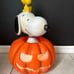 Peanuts Snoopy & Woodstock Halloween Light-up Blow Mold Pumpkin 20 tall