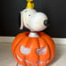 Peanuts Snoopy & Woodstock Halloween Light-up Blow Mold Pumpkin 20 tall