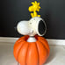 Peanuts Snoopy & Woodstock Halloween Light-up Blow Mold Pumpkin 20 tall