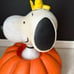 Peanuts Snoopy & Woodstock Halloween Light-up Blow Mold Pumpkin 20 tall