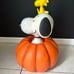Peanuts Snoopy & Woodstock Halloween Light-up Blow Mold Pumpkin 20 tall