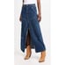MOON RIVER Women's Front Slit Straight Line Denim Midi Skirt size S NWOT