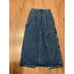 MOON RIVER Women's Front Slit Straight Line Denim Midi Skirt size S NWOT