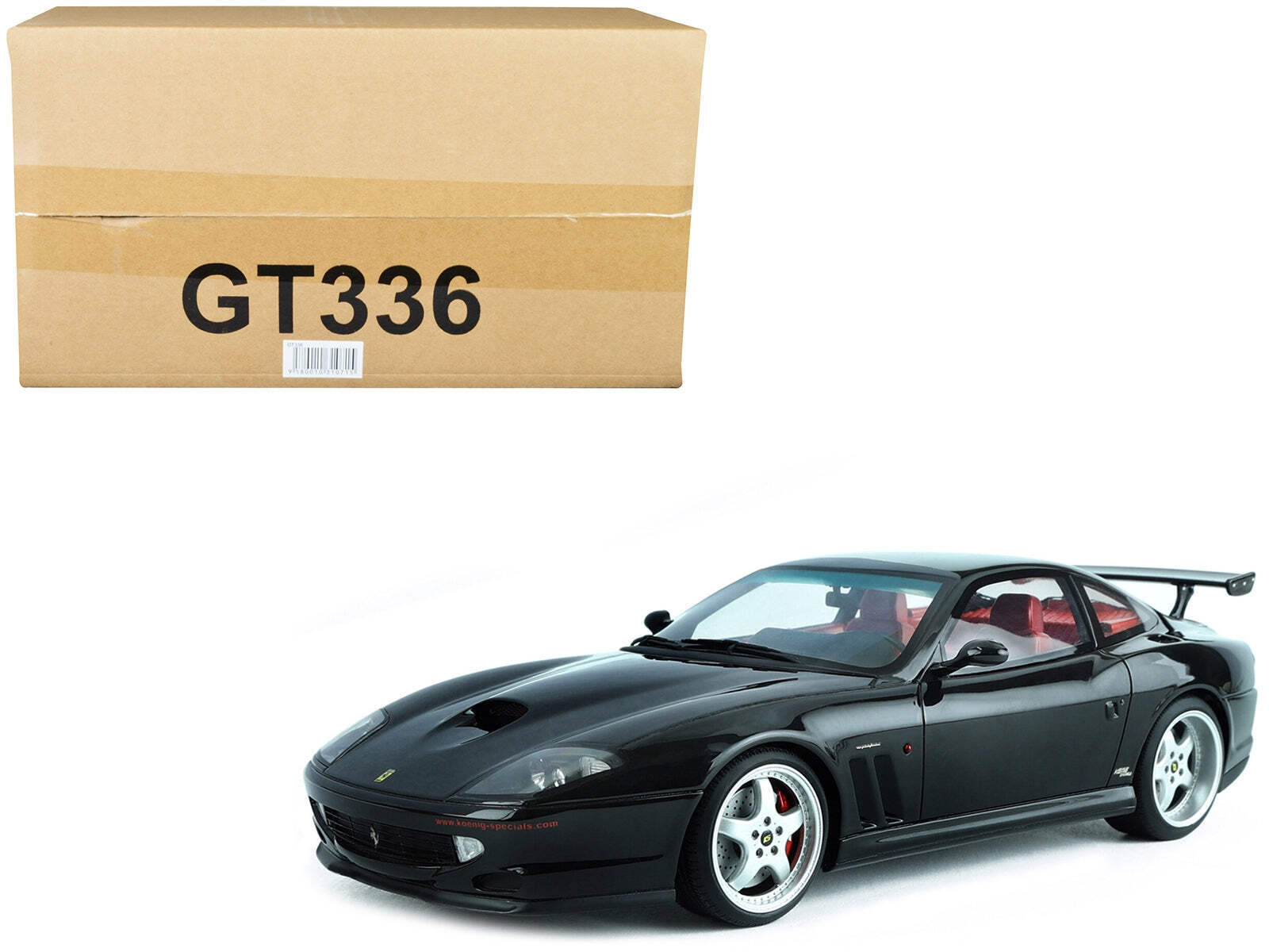 1997 Ferrari 550 Koenig Special Black with Red Interior 1/18 Model Car by GT S