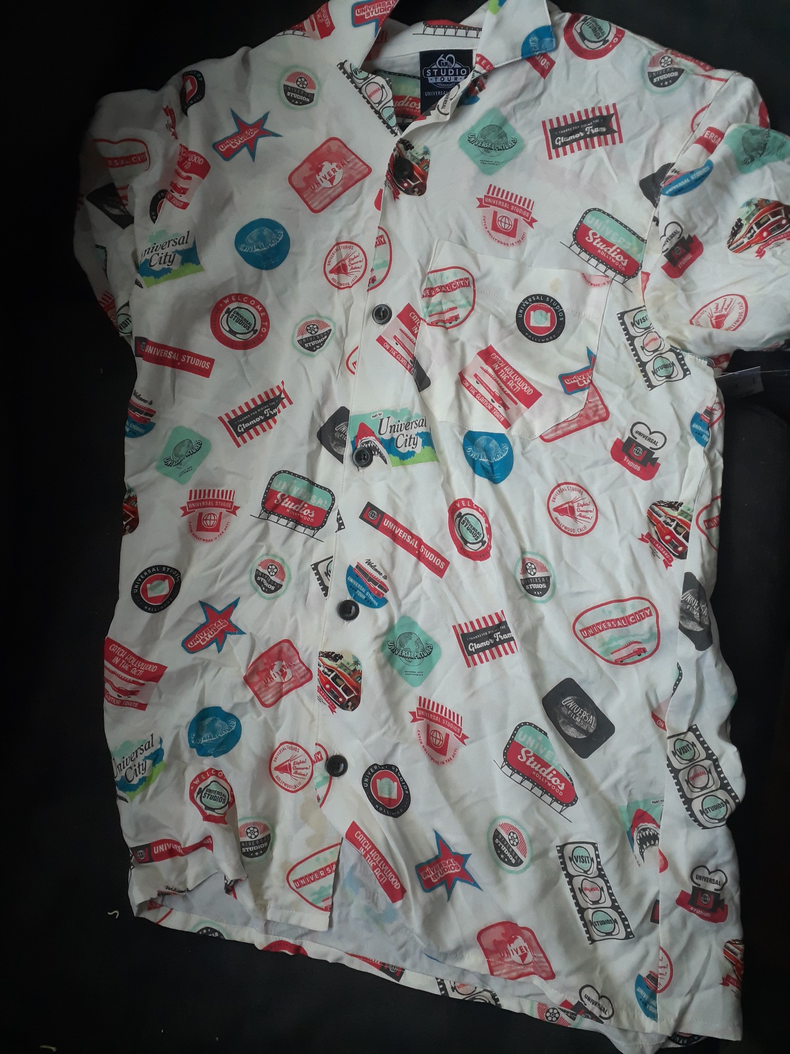 Studio Tour 60th tram button down shirt