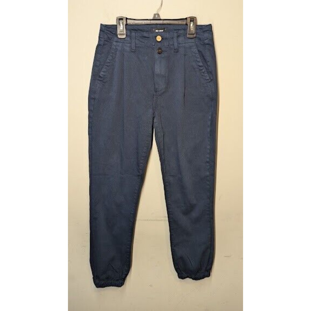 Paige Pleated Mayslie Pants Straight Leg Jogger Pleated Blue, Women’s Sz 27