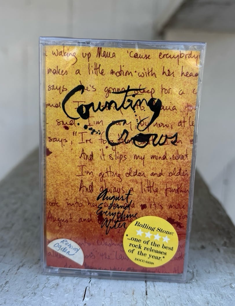 Counting Crows August and Everything After Cassette 1993 Sealed Hype Sticker NEW