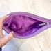 Coach Lilac Purple Pastel Patent Leather Wristlet Clutch Large Long 10in