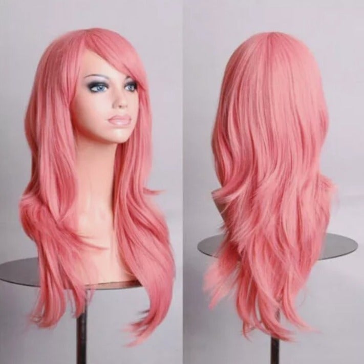 Baby pink peach stylish women's wig hair