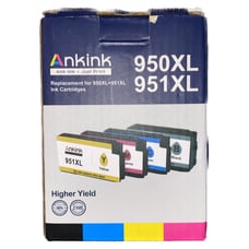 Ankink 950XL/951XL Black/Tri-Color Cartridges for HP OfficeJet Pro
