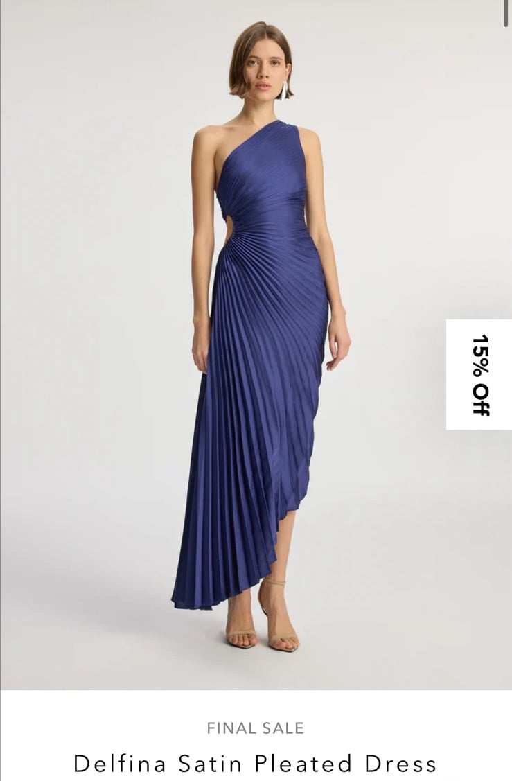 A.L.C. Delfina Asymmetrical Pleated Dress
