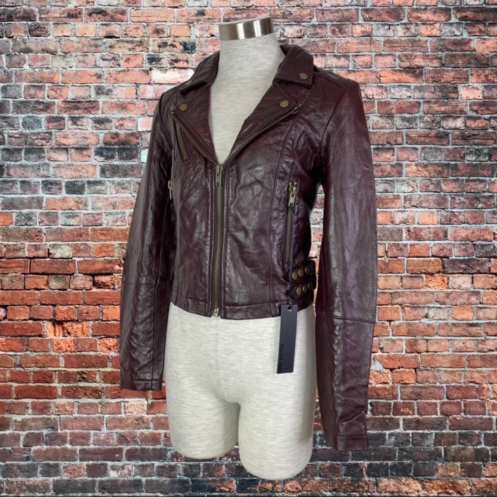 Kill City by Lip Service Laced Leather Moto Jacket M