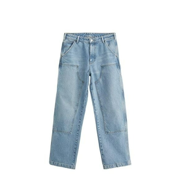 ZARA CARPENTER JEANS WITH POCKET DETAIL X RHUIGI BLUE SIZE 31| 0840/448