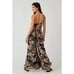 Free People Dainty Cottage Floral Linen Wide Leg One Piece Jumpsuit Size Medium