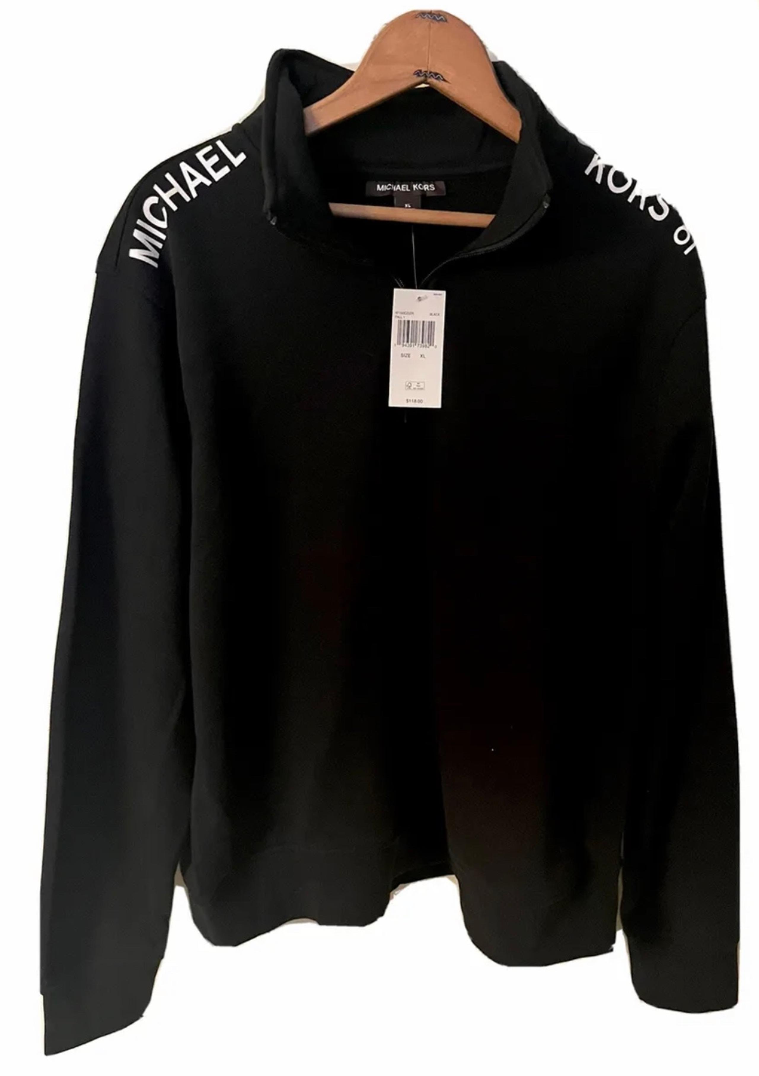 Michael Kors Mens Quarter Zip Sweatshirt Pullover 1/4 XL NEW NWT