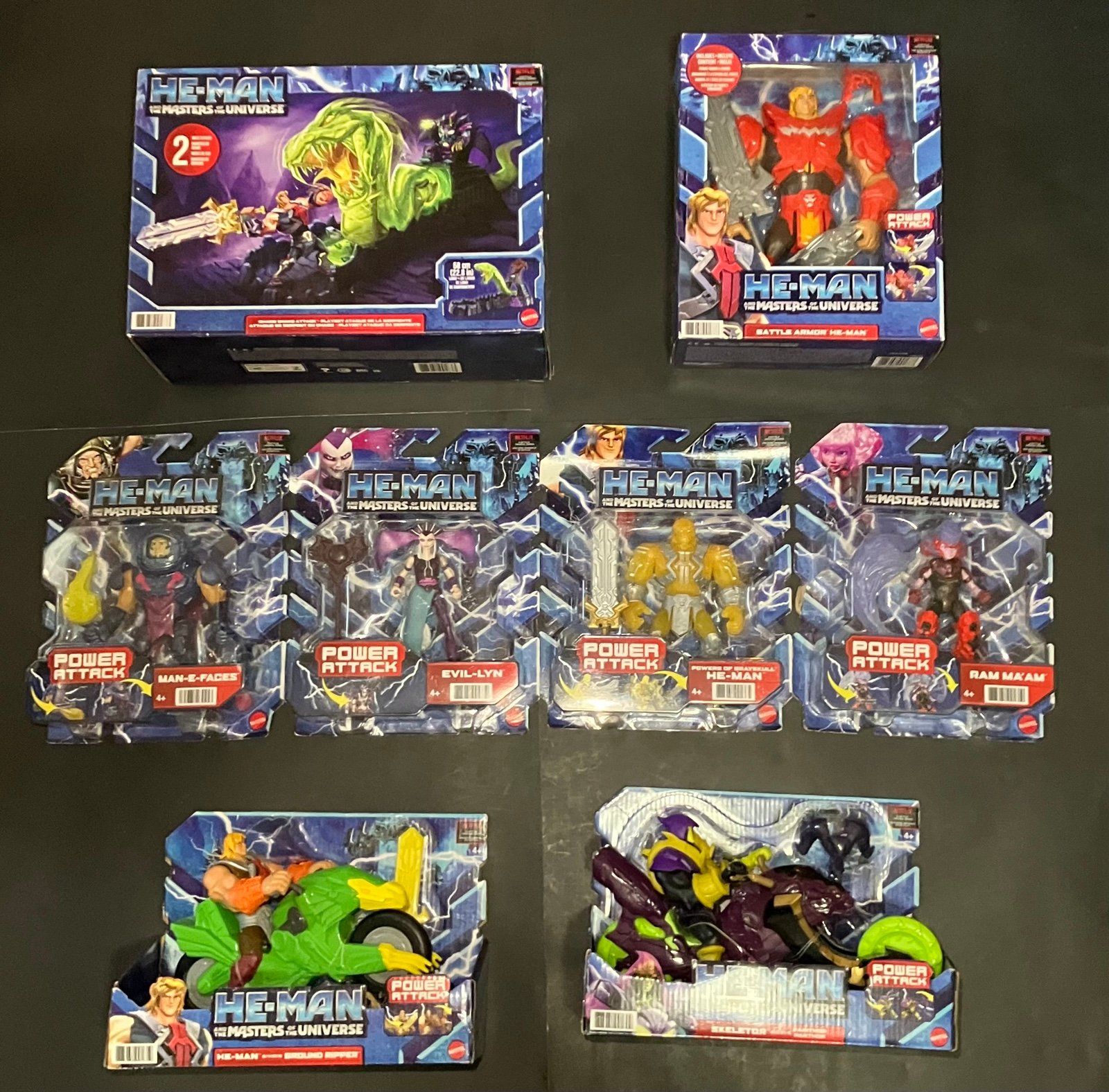 HE-MAN & THE MASTERS OF THE UNIVERSE LOT OF 8 FIGURES NET-FLIX EVIL-LYN