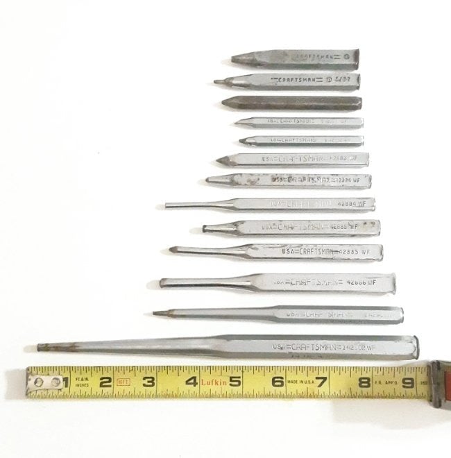 Vintage Craftsman Pin Punch Lot