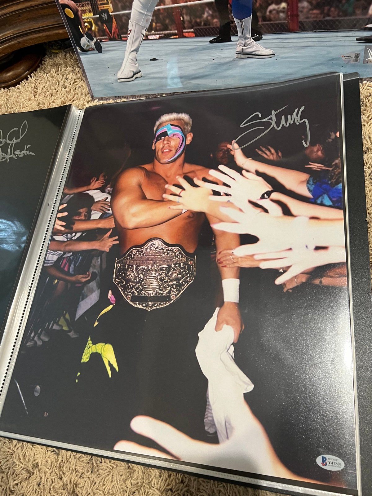 Aew Sting autographed photo signed wwe wcw