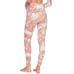 Beach Riot Sport Orange White Marble High Rise Leggings, Size Medium