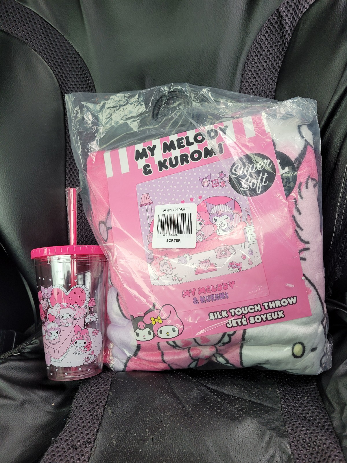 Loungefly My Melody and Kuromi Sleepover Throw Blanket Tumbler Bundle