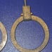 4 Vintage Art Deco Mid-Century Design Round Circle Drawer Pulls Handles K4280