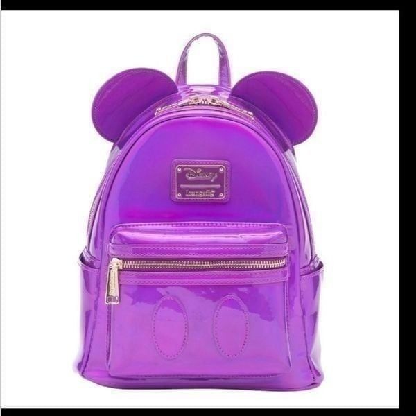 Loungefly Disney Mickey Mouse Holographic Series Mini Backpack - Amethyst