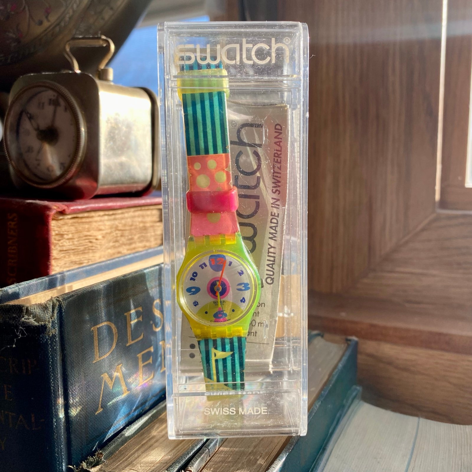 Vintage Swatch Watch 1991 Polar Ice Ladies Untested As Is Rare 90s Swiss Retro
