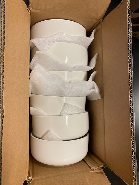 MALACASA 24 OZ Cereal Bowls Porcelain Ceramic Bowl-set of 6-NEW-J