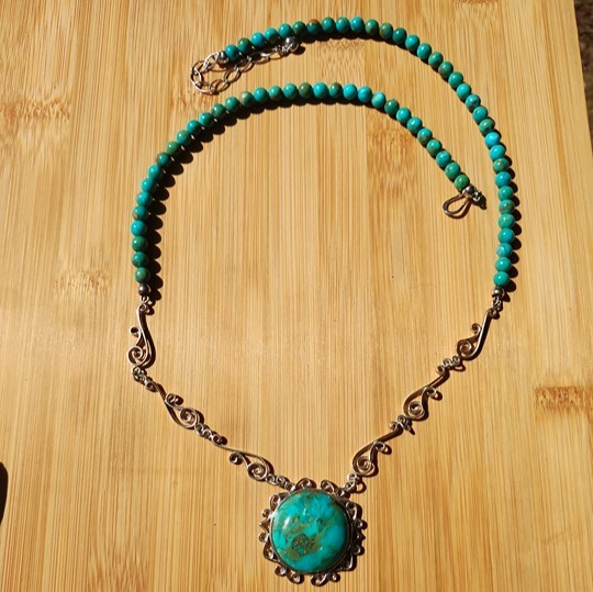Jay King DTR mine finds Turquoise gallery Necklace 925 Sterling Silver rare