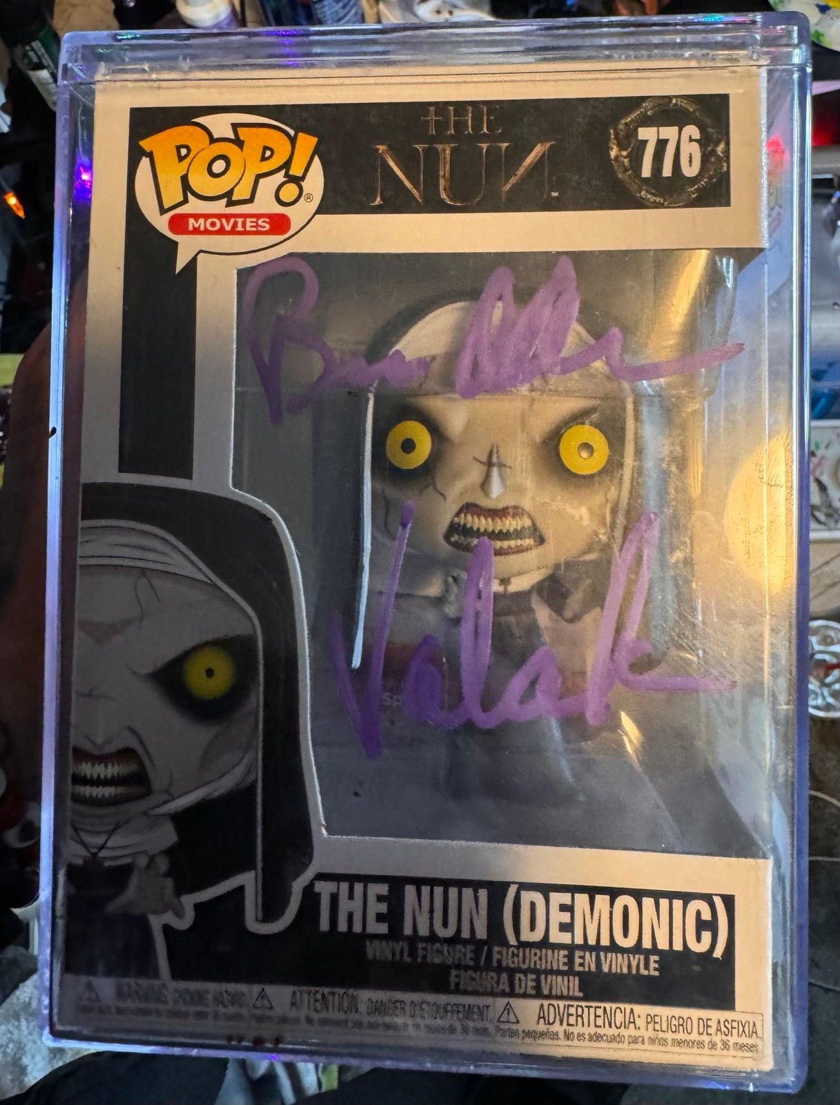 Bonnie Aarons Valak The Nun Signed Funko Pop