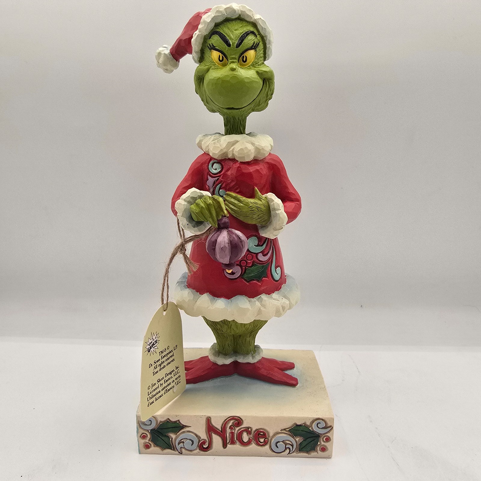 Jim Shore Grinch Naughty Nice 2 Sided Figure 9" Christmas 6002068